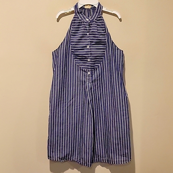 Nili Lotan Dresses & Skirts - ❤️ NILI LOTAN BLUE WHITE COTTON DRESS WITH POCKETS, MEDIUM